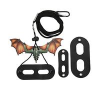 Small Reptiles Animals Harness Adjustable Bearded Dragon Leash Soft Comfortable Lizard Traction Rope for Outdoor Walking Hamsters Guinea Pigs Made of Artificial Leather and Nylon (Orange)