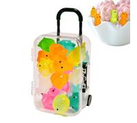Small Resin Animals Luminous DIY Cute with Mini Suitcase