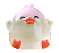small resin ducks, garden accessories resin that glow ducks small miniatures animals - desk decor duck ornaments, clear ducks craft ornaments for bookshelf
