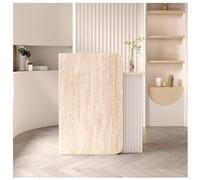 Small Retail Checkout Counter with Lockable Drawer & Open Shelves, Stylish Reception Desk for Front Desk, 80cm/31.4in, Perfect for Offices & Stores
