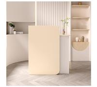 Small Retail Reception Desk with Lockable Drawer & Open Shelves 60cm Checkout Counter Table for Front Desk Modern Office Furniture Compact Design for Efficient Space Use