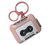 Small Retro Recorder Keychain Portable Music Box Bag Pendant Desk Decoration Small Gifts Accessory for Music Lovers