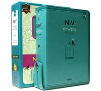 Small Revised NIV English / Korean Parallel Study Bible and Hymn Green Color Leather Bound with Zipper