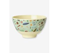 Small RICE melamine bowl with SPORTS PRINT, 300 ml turquoise