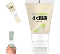 Small Rolling Brush Wall Latex Paint, White Wall Small Roller Brush Paint, Wall Repair Repair Paste Roller, Wall Repair Cream Rolling Brush, 120g (Ivory Yellow)