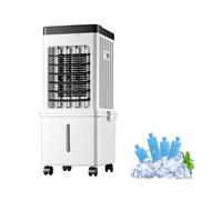Small Room Air Conditioner with Universal Swivel Casters, 15L Water Tank Capacity, Three-Speed Wind Setting for Bedroom Office Dorm, Home, Office, Camping
