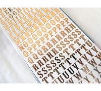 Small Rose Gold Sticky Adhesive Letters, Alphabet A-Z, Labels Stickers for Craft