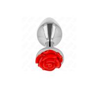 Small Rose Red Anal Plug by KINK - Perfect for Beginner's Pleasure, Size L, Color Red