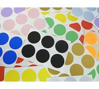 Small Round 25mm (1 inch) Circular Coloured Sticky Labels, Colour Code Dot Stickers - 10 Mixed Colours (240)