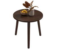 Small Round Accent Table for Living Room, Kitchen, and Dining Room - Modern Nightstand and End Table with Wooden Pedestal Design