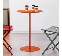Small Round Bar Table High Top Bistro Dining Table with Sturdy Metal Base Perfect for Home Kitchen & Small Spaces Pub Style Furniture for Modern Living