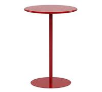 Small round bar table with sturdy metal frame bistro table dining table for kitchen and household use space saving piece of furniture for small rooms modern design
