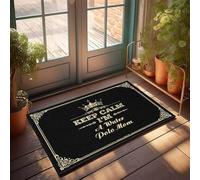 Small Round Bathroom Runner Keep Calm I'm A Water Polo Mom | Modern - Dark & Stone/Laundry Room Runner Rug Non Slip, Geometric Area(40X60CM)