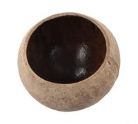 Small Round Bowl and Candle Cup Made from Natural Coconut Shell, Suitable for Fruit and Dried Fruit Presentation (primitive shell)