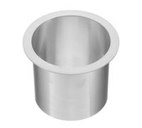 Small Round Built-in Waste Chute,Modern Stainless Steel Trash Can, Countertop Bottomless Embedded Garbage Bin for Home Restaurant Office Desk(150mm)