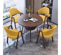 Small Round Conference Table Set with Chairs Double Layer Design for Office & Kitchen Ideal for Meetings Dining and Business GatheringsCompact & Stylish