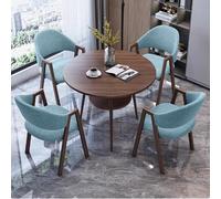 Small Round Conference Table Set with ChairsDouble Layer Design for Office & Kitchen Dining Perfect for Meetings & Business Gatherings Stylish Coffee Table