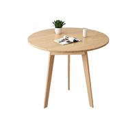 Small Round Dining Table for Two Wooden Kitchen Dining Table Rustic Style Mid-Century Modern 24-Inch Diameter