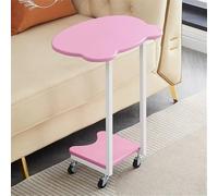 Small Round End Tables, Panda Shape Side Table, Space Saving Pedestal Minimalist Table Nightstand for Living Room Apartment Bedroom (Green)