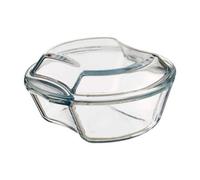 Small Round Glass Casserole Dish - Clear