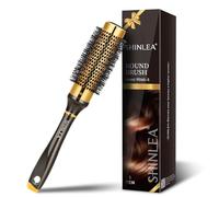 Small Round Hair Brush for Short Hair, Aluminum Roller Brush for Blow Drying Bangs, Salon Hairbrushes for Women Curly and Straight Hair - 1.3 Inch Barrel, 1.9 Inch with Bristles