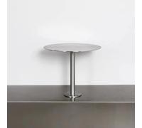 Small round Stainless Steel wall mounted folding table,Booth table,Floating desk,Save Space Modern Round Pub Bar Table for Cafe,Indoor/Outdoor