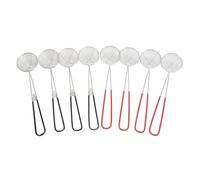 Small Round Wire Skimmer Colander Spoon Solid Stainless Steel Hot Pot Strainer Spoon with Long Handle Multifunctional Asian Shabu Shabu Soup Ladle for Cooking Home Use Buffet