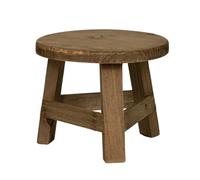 Small Round Wooden Stool, Wooden Stool Display Stand, Table Plant Support Riser For Study Room, Kitchen, Living Room, Entryway, 17.8x17.8x15 CM