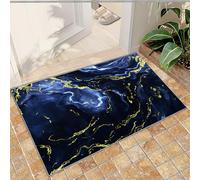 Small Rug 60x90cm Front Door Rug Dreamy Blue Night Sky Rugs, Magical Dark Blue Flowing Gold Art Rugs, Entryway Rug with Anti-Slip Doormat Stain Resistant Rug for Kitchen Bathroom Sink