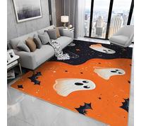 Small Rug for Bedroom Living Room 60x90, Spooky Ghost Area Rugs-Machine Washable Soft Short Pile Carpet, Halloween Bats Non Slip Indoor Entryway Mat Absorbent Kitchen Rug N620