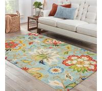 Small Rugs 32 x 48 Inch,blue green Red Yellow Green Floral Distressed Colorful,teal,80 x 120 cm, Washable Low Pile Rug Entrance Floor Mat for Living Room Bedroom Dining Kitchen