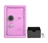 Small Safe Box for Money, 7.1x4.7x3.9in Money Storage Case Simulation Mini Kids Safe Box Coded Lock Cash Saving Box Personal Safe Lock Box for Kids Boys Girls (Pink)