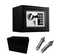 Small Safe, Cash Safe Box with Digital Keypad and 2 keys, Steel Construction, 4.6L Black Electronic Security Safe for Home Office, Fireproof and Waterproof Cabinet Safes, 23 x 17 x 17cm