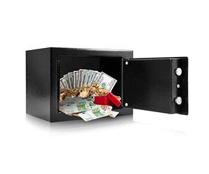 Small Safety Box, Keys Lock Cash Storage Box High Security Steel Home Office Safe, Effective Anti-theft, Protect Property - 9.05 x 6.69 x 6.81 in