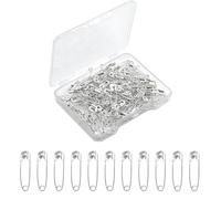 Small Safety Pins Silvery,0.75Inch/19mm Silvery Safety Pin for Clothes Metal Tiny Saftey Pins Rust Resistant Mini Safety Pin for Art Crafting,Sewing,Jewelry Making(120Pcs/Box)