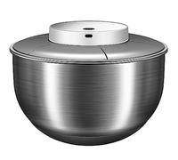 Small Salad Spinner, 4.8L Stainless Steel Salad Spinner, USB Rechargeable Lettuce Spinner, Automatic Electric Salad Spinner for Salad Greens, Lettuce, Fruits and Vegetables, 24.5X24.5x16 CM
