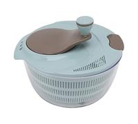 Small Salad Spinner, 4L Vegetable Washer Multipurpose Salad Tosser with Colander Basket and Crank Handle for Home Kitchen Lettuce Fruit Drying, 9.6 X 6.5 (Blue)