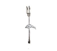 Small Salmon Fish on a 3" 7.5cm Kilt Pin Scarf / Brooch with English Pewter Emblem or Stunning stick pin with connector codef10