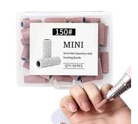 Small Sanding Bands | 50-Pieces Compact Salon Manicure Tools | Grit Nail File Sanding Bands | for Business Trip Party School Girlfriend Wife Daughter