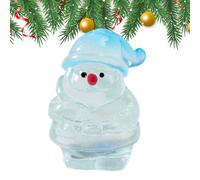 Small Santa Claus Figures - Landscape Decorations For Parties In Transparent Resin,Miniature Christmas Figures Glowing In The Dark,For Miniature Scenes Garden Shelf Table