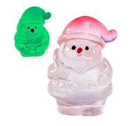 Small Santa Figurines - Clear Resin Decorations for Festive Landscapes and Party Scenery, Luminous Miniatures for Fairy Garden Arrangements, Miniature Landscapes Home Holidays Mantle