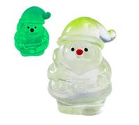 Small Santa Figurines | Transparent Landscape Decorations,Luminous in Darkness Small Christmas Figurines | for & Weekend on Stove and Table for Miniature Scenes Party