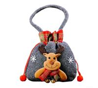 Small Santa Sack, Santa Sacks Cloth Present Bags For Christmas, for Xmas Parties and Wrapping Christmas Sack for Sweet Treats(B)