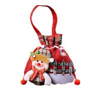 Small Santa Sack, Santa Sacks Cloth Present Bags For Christmas, for Xmas Parties and Wrapping Christmas Sack for Sweet Treats(C)