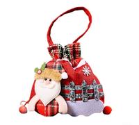 Small Santa Sack, Santa Sacks Cloth Present Bags For Christmas, for Xmas Parties and Wrapping Christmas Sack for Sweet Treats(D)