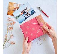 Small Sari Fabric Photo Album Paper High Pink One Size