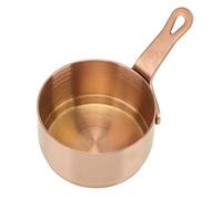 Small Saucepan, 2Pcs Sauce Cups Mini Sauce Pan Rose Gold Stainless Steel Sauce Pot with Handle Butter Warmer Melting Pot Milk Pan(80ml)