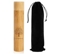 Small Scattering Urn for Human and Pet Ashes - 9''× 2'' Eco-Friendly Bamboo Scatter Tube With Pouch & Petal - Memorial Cremation Urn (Tree of Life Pattern)