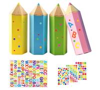 Small School Cone Girl Boy 12 Pieces Coloured Pencil Shape School Cone Craft Set