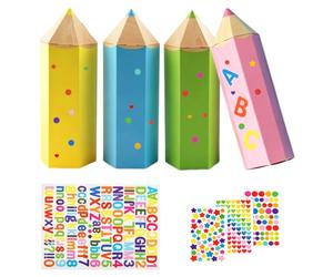 Small School Cone Girl Boy 12 Pieces Coloured Pencil Shape School Cone Craft Set